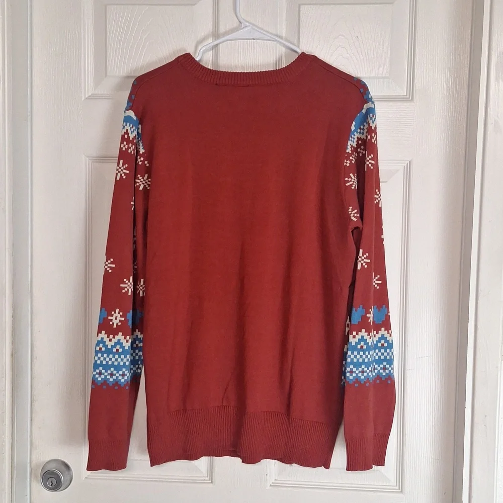 Mickey Mouse Christmas Sweater Men Sz L